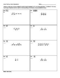 Circuit Training For Simplifying Rational Expressions Algebra 2 And Above Simplifying Rational Expressions Rational Expressions Circuit Training
