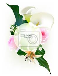 Maybe you would like to learn more about one of these? Flowers Invitation Lilies Floral Background Callas Green Fototapete Fototapeten Stieg Jahrestag Kranz Myloview De