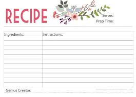 Pretty Unpretentious Printable Recipe Cards Recipe Cards Printable Free Floral Recipe Cards