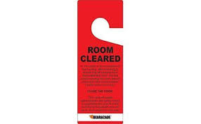 Also known as lockdown drills, security experts provide training to individuals and institutions to prepare for an intruder or external threats. Room Cleared Door Tags Bearacade Lockdown Response Solutions