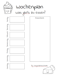 Meal prep wochenplan + gratis wochenplan vorlagen zum ausdrucken. Sonjasahneschnitte
