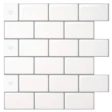 Proper measurements will help keep tile installation costs down. 10 Sheets Peel And Stick Tile For Kitchen Backsplash 12 X12 White Subway Tile With Grey Grount Buy Online At Best Price In Uae Amazon Ae