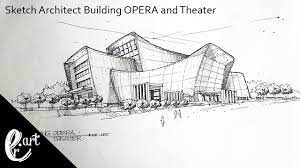 In a set of blueprints, you will find the architectural drawings first, including details and elevations, followed by the structural drawings created by all the engineers involved. Sketch Architect Building Opera And Theater In The Style Of Zaha Hadid Youtube