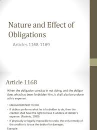 You do not normally form questions like these by putting a form of `have' before the subject. Nature And Effect Of Obligations Article 1168 1169