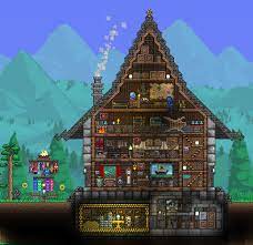 Terraria let's build takes a look at how to build a big base in terraria for pc, console & mobile! Ballin Houses Eiv Terraria Community House Plans 140754