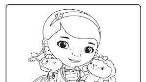 In Front Of The Clinic Doc Mcstuffins Coloring Pages Disney Coloring Pages Cartoon Coloring Pages