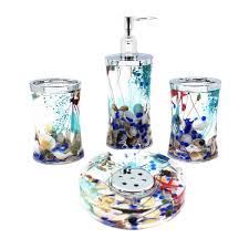 In these page, we also have variety of images available. Eumat Ocean Series Bathroom Washing Accessories Set Bathroom Acrylic Storage Box 4pcs With Blue Glass And Sea Shell Toilet Accessories Energy Class A Buy Online In Cayman Islands At Cayman Desertcart Com Productid