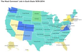 Map The Most Common Job In Every State Job Pictures Interactive Map Driving Jobs