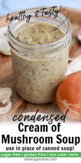 Creamy Keto Mushroom Soup Condensed Cream Of Mushroom Recipe In 2020 Creamed Mushrooms Keto Mushrooms Stuffed Mushrooms