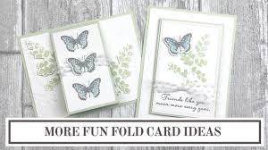 All the cards feature a variety of products from the stampin' up! Fun Fold Cards Stampin Up Positive Thoughts Youtube