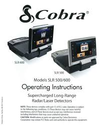 Capabilities your new detector can provide by reading this manual. Cobra Slr 600 Operating Instructions Manual Pdf Download Manualslib