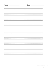Since it is printable from a pdf, you can print one page or a dozen whatever your needs are. Writing Template Terat