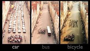 Space Required To Transport 60 People Fahrrad Spruch Bus Fahrrad Kunst