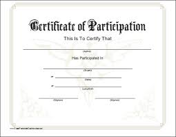 Free printable sports certificates for a variety of sports. Certificate Of Participation Printable Certificate Certificate Of Participation Template Printable Certificates Free Certificate Templates
