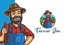 Old Farmer Joe Logo Template 804273 Logos Design Bundles In 2021 Logo Templates Logo Design Graphic Poster Art