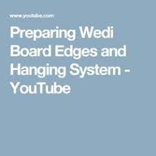 I was going to install wedi board to my studs then mount my acrylic shower base to that and then tile. Preparing Wedi Board Edges And Hanging System Youtube Wedi Board Mosaic Preparation