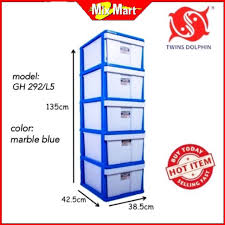 Narrow drawer unit slim storage tower trolley plastic cabinet 3 4 or 5 drawers. Twins Dolphin 5 Stage Plastic Drawer Plastic Cabinet Storage Cabinet 292 L5 Dolphin Drawer 5 Tier