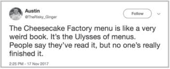* actually displaying results for cheesecake. Cheesecake Factory Quotes Twitter Visitquotes