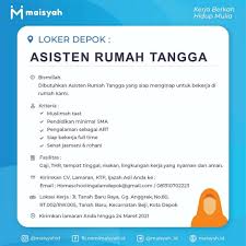 Jadi totalnya bisa hampir rp 2 juta sebulan. Lowongan Kerja Pembantu Rumah Tangga Part Time Lokercumacuma