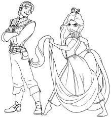 Now you can get the coloring pictures of this film on this page. Rapunzel And Flynn Coloring Page For Disney Fans Rapunzel Coloring Pages Rapunzel Sketch Tangled Coloring Pages