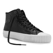 Pf flyers black high top sneakers for men. Pf Flyers Center Hi Leather Black Us 7 Shoe Clearance Touch Of Modern