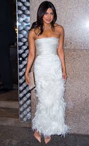Priyanka Chopra Celebrated Her Bridal Shower At Tiffany S Priyanka Chopra Wedding White Bridal Dresses Bridal Shower Dress