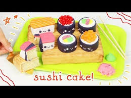 How To Make A Kawaii Sushi Cake Youtube Sushi Cake Sushi Cake Birthday Japan Cake