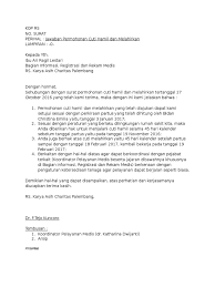 Panduan permohonan cuti cuti.dari skrin pengurusan cuti, klik permohonan cuti pengurusan cuti langkah 3 klik permohonan cuti rajah 3: Surat Permohonan Cuti Kerja Pdf New Sample H
