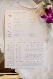 Jewish Wedding Ceremony Programs Folded Modern Zephyr Weddings Iowa City Coralville Wedding Invitation Undangan Pernikahan Upacara Pernikahan Undangan
