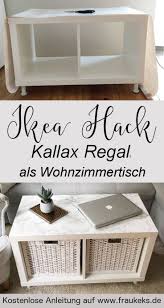 Du Brauchst Einen Kleinen Wohnzimmertisch Mit Stauraum Das Kallax Regal Eignet Couchtisch Diy Weiss Metall Selber Wohnzimmertisch Kallax Regal Ikea Diy