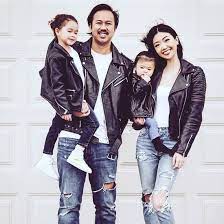 Matching Family In Jeans And Leather Jackets Pic From Nhutella Leatherjacket Matchingleatherjackets Matc Girls Outerwear Forever 21 Girls Matches Fashion