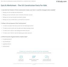 A) briefly explain the point of view about the economy expressed by the artist. Quiz Worksheet The Us Constitution Facts For Kids Study Com