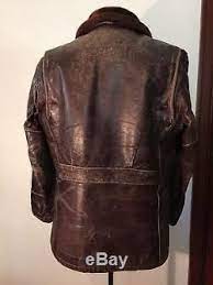 Vintage Men S Horse Hide Leather Jacket 1940 S 60 S Leather Leather Jacket Vintage Men