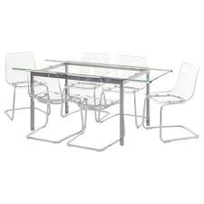 Glivarp Extendable Table Transparent Chrome Plated Ikea Extendable Glass Dining Table 6 Seater Dining Table Glass Top Table
