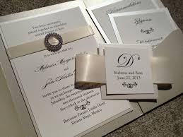Cream Pocket Invitation Opulence Wedding Invitation Shimmer Paper Rhinestone Buckle Cream Satin Ribbon Elegant Invitation Ivory Wedding Invitation Kits Wedding Invitation Ribbon Brides Wedding Invitations