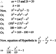 Any ray emitted from one focus will always reach the other focus after bouncing off the edge of the ellipse (this is why whispering galleries are in the shape of an ellipsoid). Find The Equation Of The Hyperbola Whose Foci Are 0 13 And The Length Of The Conjugate Axis Is 20 Sarthaks Econnect Largest Online Education Community