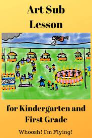 Here Is A Kindergarten Or First Grade Art Sub Lesson Plan Kids Will Enjoy Imagining Themselves Flying Over Some P Art Sub Lessons Art Lessons Beach Art Lesson