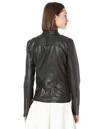 Guess Women S Faux Leather Zip Front Scuba Jacket Leather Jackets Women Womens Faux Leather Scuba Jacket