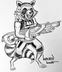 Kids n fun com 40 coloring pages of guardians of the galaxy. Groot And Rocket Raccoon Coloring Pages