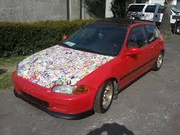 Just wanna mention that the pigalle was only mentioned because it has 1 stickerbomb part, and that's the hood. Sticker Bombing Hood On Honda Civic I Like The Look On Thi Flickr