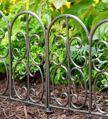 Some of the most reviewed products in metal garden fencing are the 44 in. Small Wrought Iron Garden Border Edging Fence Gardening Supplies Landscaping Garden Materials