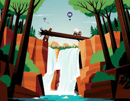 John Tomac S Mural Illustration Series For Salesforce Crm Continues With A Romp Through The Land Of Code Mural Mural Art Illustration
