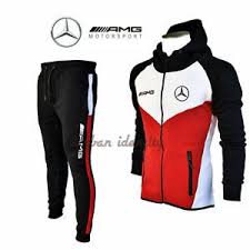 A Survetement Jogging Molletonne Bleu Blanc Rouge Logo Amg Mercedes Survetement Mercedes Bleu Blanc Rouge