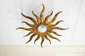 Signaturehardware.com has been visited by 10k+ users in the past month Starburst Sunburst Flust Mount Light Fixture Or Chandelier In Gilt Iron At 1stdibs