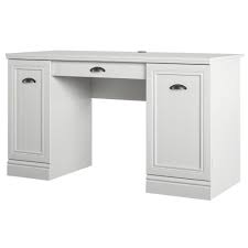 Better Homes Gardens Dean Double Pedestal Desk White Walmart Com In 2021 Double Pedestal Desk Pedestal Desk White Desk Office