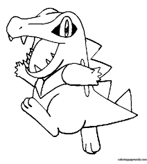 Take part in a fantastic journey. Totodile Pokemon Coloring Pages Cartoons Coloring Pages Coloring Pages For Kids And Adults