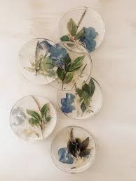 Contemporary personalized home decor by shutterfly. Custom Preserved Flower Coasters Embedded Blooms