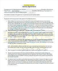 Cleaning Services Agreement Sample Contract Residential Template ...