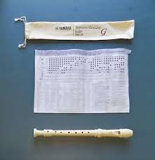 Details About Yamaha Yrs 23 Soprano Recorder Natural With Cloth Case And Finger Chart
