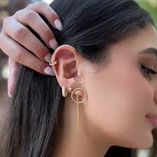 Small details, big impact. Discover our earrings collection. ✨” #earrings  #gold #piercing